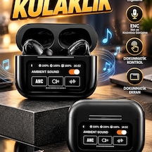 Ekranlı Kablosuz Bluetooth Kulaklık Anc Enc Destekli Dokunmatik Kontrol 00