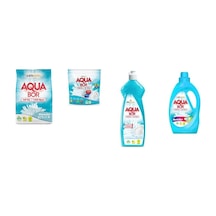 Aquabor Doğal Mineralli 4 Kg Beyaz + Tablet + Elde Bulaşık + Sıvı Renkliler 4 Lü Set