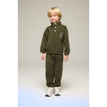 Defacto Erkek Bebek Nakışlı Polar 2li Takım F7603a525wnkh211 Haki