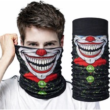 Joker Yüz Baskılı Baf Bandana - Çok Amaçlı Boyunluk Bandana 2 No "
