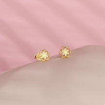 Goldkupe 14 Ayar Altın Çiçek Küpe 1,14 Gr-2169