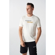 Hummel Divide Erkek Beyaz Yuvarlak Yaka Tişört 911794-9003