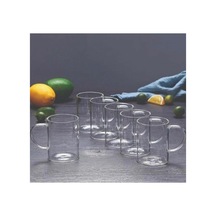 6 Adet Borosilikat Isıya Dayanıklı Termisil Bardak Cam Kupa 200 Ml Şeffaf Şeffaf