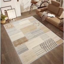 Rovigo Home Dijital Baskı Yıkanabilir Kaymaz Taban Salon Halısı Rvg0535 Bej