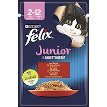 Felix Yaş Kedi Maması, Sığır Etli, Yavru Kedi, 85 G 103 Ivory