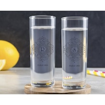Kişiye Özel Renkli Baskılı İsimli İkili Vodka Bardağı-104 Çok Renkli