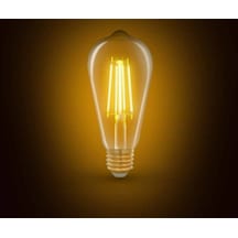 Cata E27 St64 Rustik Armut Lamba 7W 630 Lm 2000K Gold Amber Rustik Amp