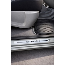 Citroen Uyumlu Özel Kapı Eşik Yazısı Krom