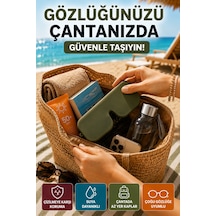 Haki Katlanabilir Silikon Gözlük Kılıfı Suya Dayanıklı Esnek Koruyucu Güneş Ve Numaralı Gözlük Kılıfı