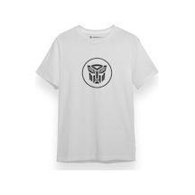 Transformers Autobot Icon Beyaz Kısa Kol Erkek Tshirt 001