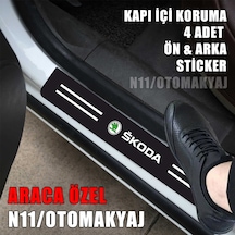 Skoda Kodiaq Kapı İç Koruma Ayaklık Sticker Markalı