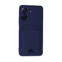 Xiaomi Redmi 13c Kılıf Kelvin Kartvizitli Silikon - Lacivert -