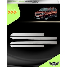 Peugeot Rifter 2018+ Araca Özel Üretim Krom Yan Kapı Çıtası A+ Paslanmaz Çelik