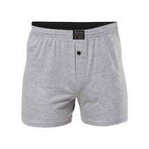 Düğmeli Pamuklu Erkek Penye Boxer Büyük Beden Gri - 1278a Beden: 3xl Standart