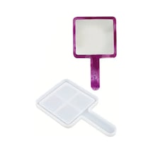 Epoksi Silikon Saplı Ayna Kalıbı Kare 16.5x9.5 Cm