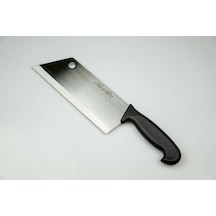 Atlantik 20Cm Paslanmaz Çelik Et Satır (Siyah Plastik Saplı) 4172