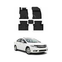 Honda Civic 9 Sd 2012-2016 Uyumlu 4d Havuzlu Paspas Kauçuk Siyah 5 Parça