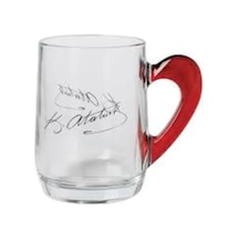 Paşabahçe Atatürk Imzalı Cam Kupa Saplı Bardak 96165 Ata Desenli 304619119
