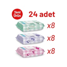 Baby Turco Islak Mendil Çiçek Demeti 3 Çeşit 24X90 Adet