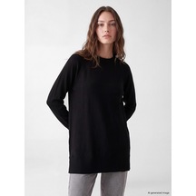 Lcw Modest Siyah Kadın Basic Triko Tunik