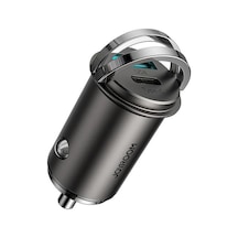 Joyroom C-a35 45w Mini Dual Port Car Charger Gray