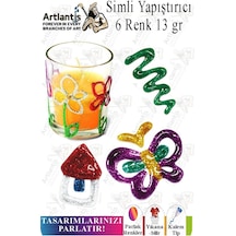 Simli Yapıştırıcı 4 Renk 40gr 1 Paket Bubu Simli Uhu 4 Lü Anasınıfı Kreş Süsleme Etkinlik Yıkanabilir Zararsız