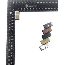 6x12 Mm Deri Bileklik Kiliti Mıknatıslı Kilit 40 Adet 6 X 12 / Gümüş Rengi
