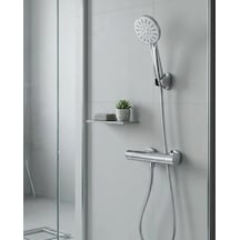 Çok Fonksiyonlu 4 Modlu El Duşu Başlığı Krem Duş Seti Spiral Hortumlu Gümüş
