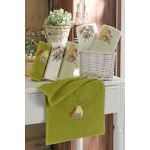 Bonny Home Nakışlı Olive Desenli Pamuklu 6'lı Mutfak El Havlusu