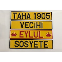 Dekor Plaka,Sari Plaka,Isimli Plaka,Plakalik,Isme Özel Plakalik 135612902