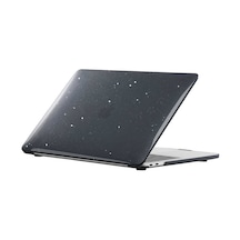 Macbook Air Uyumlu 13.6" M3 A3113 Kılıf Simli Ön Arka Kapak 001