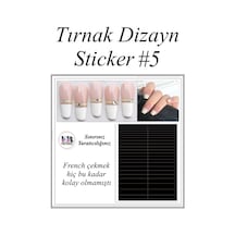Nail Art Sticker Kendinden Yapışkanlı, Tırnak Süsleme, Tırnak Dövmesi Stikır 5 Siyah-5