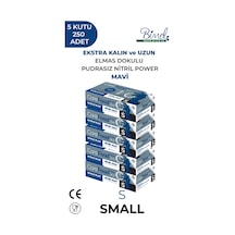 Nitril Mavi Power Pudrasız Muayene Eldiveni S- 5 Paket 50 Li