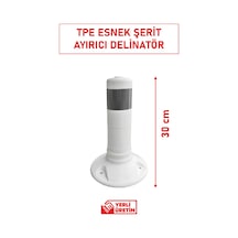 22024 Tpe S Şerit Ayırıcı Esnek Delinatör 30 Cm Kompakt Boyutlu Trafik Yönlendirme Butonu