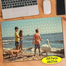 Sahilde Oynayan Çocuklar 240 Parça Puzzle Yapboz Tablo-89479138