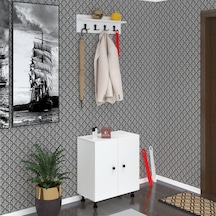 Kenzlife Ayakkabılık Başmak4 Byz 68 060 30 Kapaksız 4 Raflı 12 Çift Ayakkabı Kapasitesi Ahşap