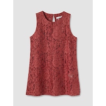 Lcw Everyday Bordo Bisiklet Yaka Dantelli Bluz