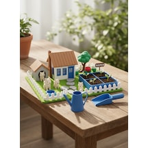 Kutpia Mini Bahçe Çocuk Oyun Ve Eğitim Seti 25x19cm - Sevimli Köpekler Mavi