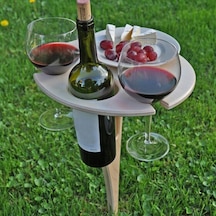 Ahşap Çim Katlanır Şarap Rafı Takılı Şarap Rafı Açık Piknik Şarap Rafı Katlanır Masa