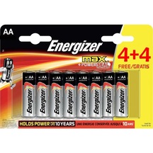 Energizer Max Powerseal LR6 AA4+4 Kalem Pil 8'li