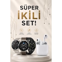 Akıllı Saat Ve Kulaklık Seti Dokunmatik Ekran 5.0 Bluetooth Bağla