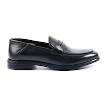 Tuna Hakiki Deri Siyah Loafer Erkek Ayakkabı - E4644 Siyah
