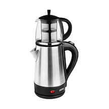 Çapa Makinesi Cam Demlikli Elektrikli Çelik Çaycı Seti 1600w - 1.7lt - 0.7lt Stm-5836