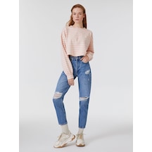 Loft Mom Regular Fit Kadın Pantolon Denim