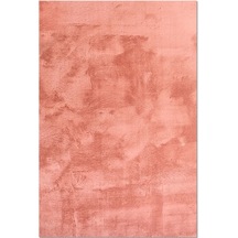 Tavşan Poly Peluş Halı - Koyu Pembe -yüksek Kalite-ekstra Yumuşak - Kaymaz Özel Tabanlı - Özel Ölçü
