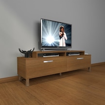 Decoraktiv Ekoflex 4 Slm Krom Ayaklı Tv Ünitesi Tv Sehpası Ceviz