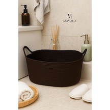 Tr Hasır Jüt Dekoratif Sepet 20x30x50 Cm, Oyuncak, Çamaşır, Banyo, Mutfak Ve Düzenleyici Saklama Sepeti Kahverengi Diğer