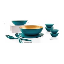Tupperware Berrak Yeşil-Gold Saklama Kabı 7 Li Set N1140903 Çok Renkli