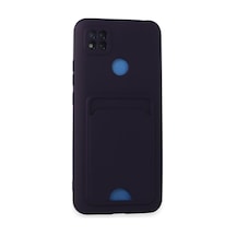 Xiaomi Redmi 9c Uyumlu Kılıf Kelvin Kartvizitli Silikon - Derin Mor