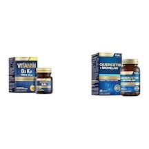D3k2 120 Tablet - 1000 Iu D3 Vitamini, 25 Mcg K2 Vitamini + Nutraxin Quercetin + Bromelain 30 Tablet
